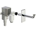 Сифон для раковины Viega 1 1/4х40/50 мм без выпуска с соединением 40/50 мм хром (553753)