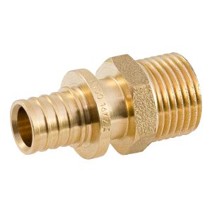 Соединитель прямой Ondo 16 мм х 1/2 НР(ш) латунь (OXM01612)