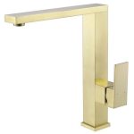 Смеситель для кухни Abber Daheim золото с высоким изливом однорычажный (AF8214G)