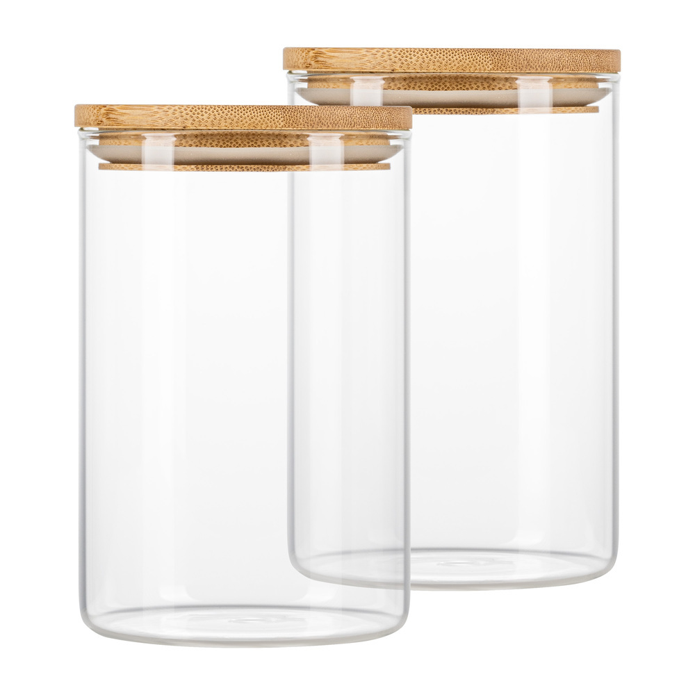 original-10836.jpg Банка стеклянная Master House Тауэр 1 л с крышкой (2 шт.) — изображение 1