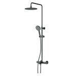 Душевая система AM.PM Like с верхним душем с лейкой с термостатом черная (F0780522)