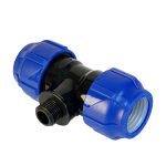 Тройник ПНД Valfex компрессионный переходной 32х32х1/2 НР(ш)