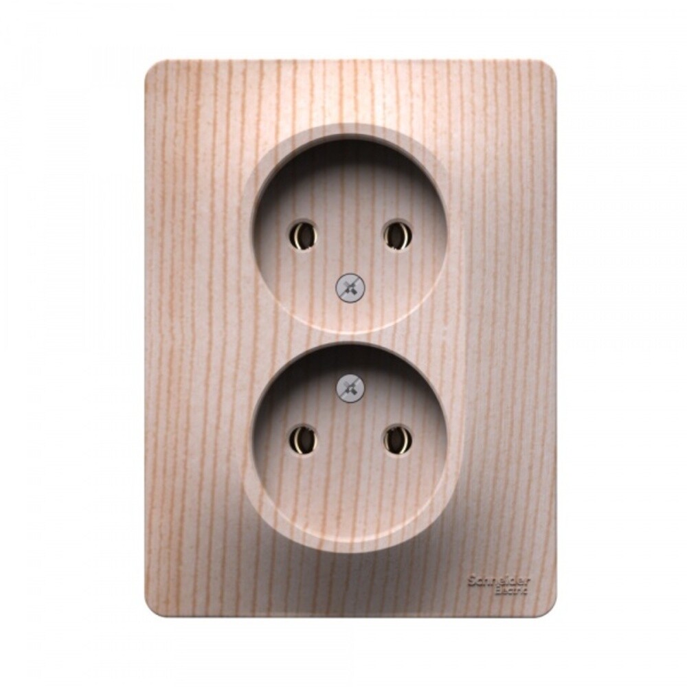 original-11436.jpg Розетка Systeme Electric Glossa встраиваемая сосна (SE GSL001520) — изображение 1