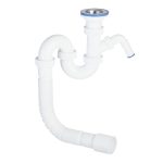 Сифон для раковины и мойки Wirquin Virplast 1 1/2х40 мм с выпуском d70 мм с соединением 40/50 мм с отводом (30980698)