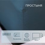 Простыня на резинке 160х200х30 см сатин изумруд Lorikeet Solo