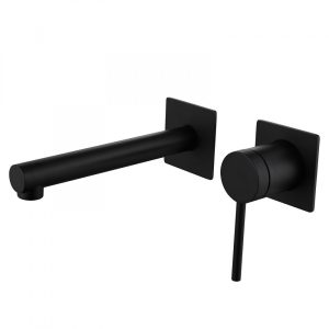 Смеситель для раковины встраиваемый Abber Emotion черный однорычажный (AF8812B)