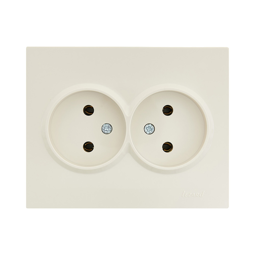 original-12192.jpg Розетка Lezard Vesna встраиваемая крем (742-0300-128B) — изображение 1