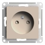 Розетка Systeme Electric AtlasDesign встраиваемая песочная со шторками (ATN001249)