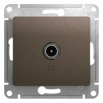 Розетка телевизионная Systeme Electric Glossa встраиваемая шоколад (GSL000893)