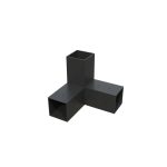 Соединитель для профильной трубы 3-х позиционный 40х40 мм грунт черный