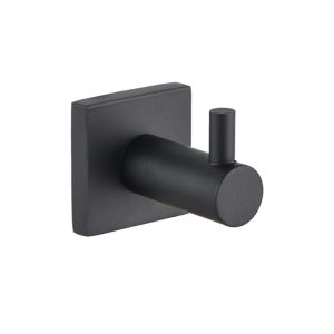 Крючок для ванной Delphinium 5901 одинарный на шуруп металл черный (102412)