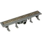 Лоток душевой Terma Light Лайн с комбинированным затвором 500х60 мм d40/50 мм решетка из нержавеющей стали (34116)