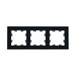 Рамка Systeme Electric AtlasDesign Nature трехместная черная (ATN361003)