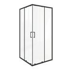 Душевой уголок Good Door Lite CR-100-C черный 100х100х190 см квадрат стекло прозрачное 5 мм (ЛТ00023)