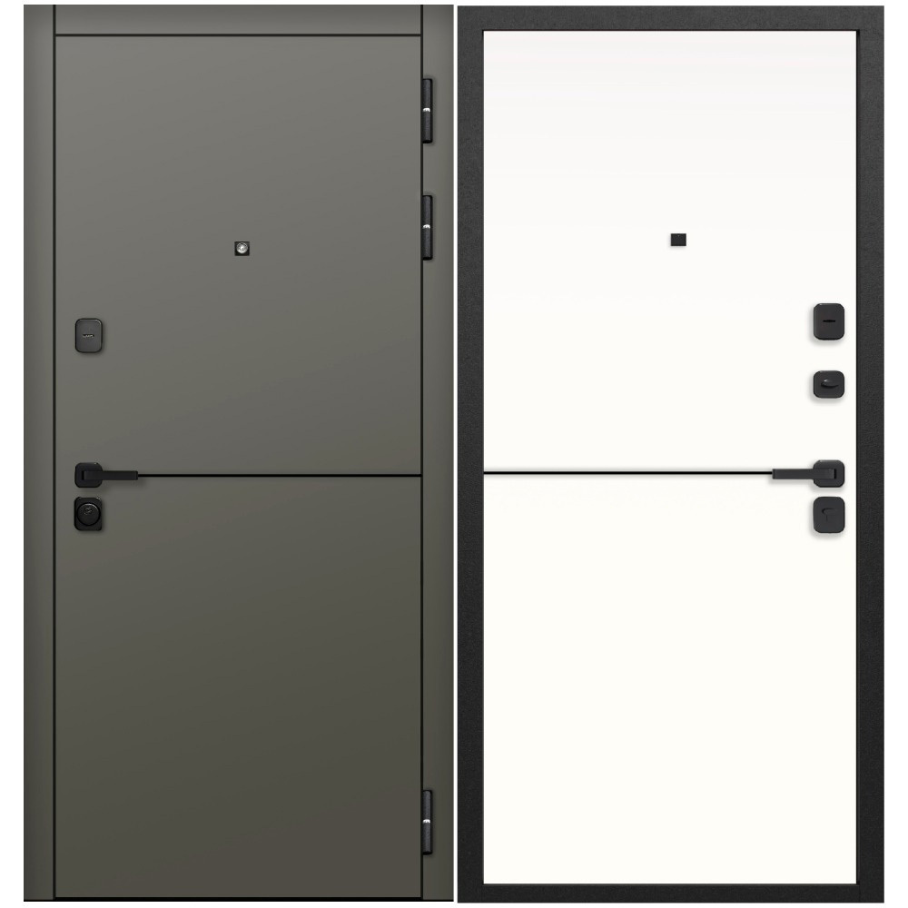 original-13309.jpg Дверь входная Ferroni 9СМ Молдинг правая сатин коричневый - эмалит белый 960х2050 мм — изображение 1