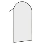 Душевая перегородка Abber Immer Offen черная 120х230 см стекло прозрачное 6 мм (AG64120BN)