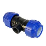 Тройник ПНД Valfex компрессионный переходной 32х32х1/2 ВР(г)