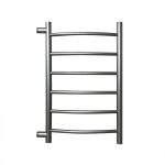 Полотенцесушитель водяной Indigo Arc 700х400 мм лесенка с боковым подключением 600 мм графит металлик