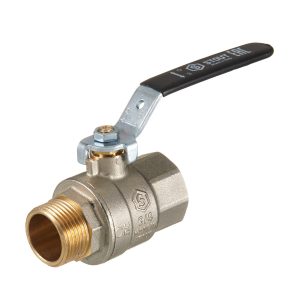 Кран шаровой латунный Stout SVB 3/4 ВР(г) х 3/4 НР(ш) полнопроходной ручка прямой (SVB-0003-200020)