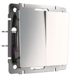 Выключатель Werkel двухклавишный встраиваемый никель (a051081)