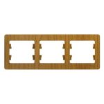 Рамка Systeme Electric Glossa трехместная дуб (GSL000503)