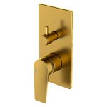 Смеситель для душа встраиваемый WasserKraft Aisch однорычажный с переключателем без лейки золото (5571)