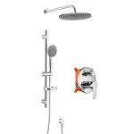 Душевая система Swedbe Platta встраиваемая с верхним душем с лейкой со смесителем хром (5536G1)