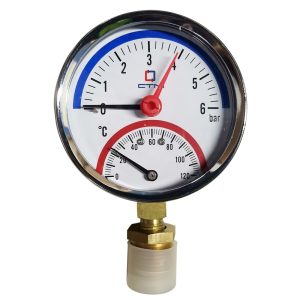 Термоманометр СТМ радиальный 1/4 НР(ш) 6 бар d80 мм (CTM14R06)