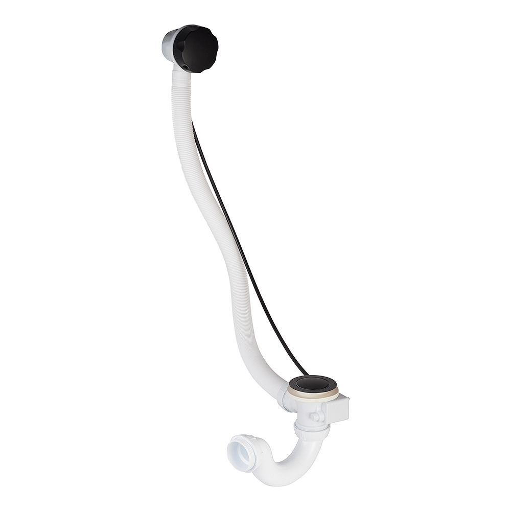 original-15979.jpg Сифон для ванны Wirquin Black 1 1/2х40 мм регулируемый с выпуском d70 мм с соединением 40/50 мм черный (30987152) — изображение 1