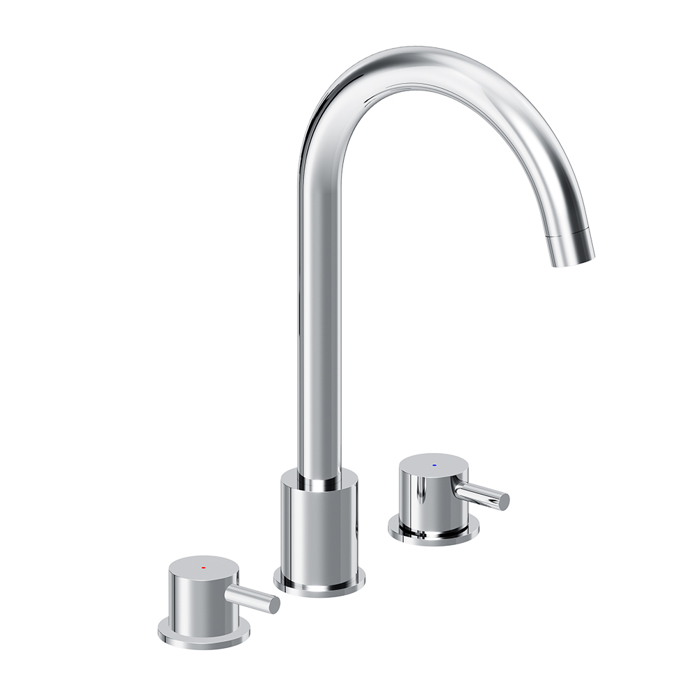 original-16488.jpg Смеситель для раковины встраиваемый Damixa Scandinavian Pure хром двухрычажный с поворотным изливом (360200000) — изображение 1