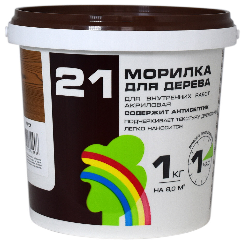 original-16509.jpg Морилка Радуга ВДАК водная антисептическая орех 1 кг — изображение 1