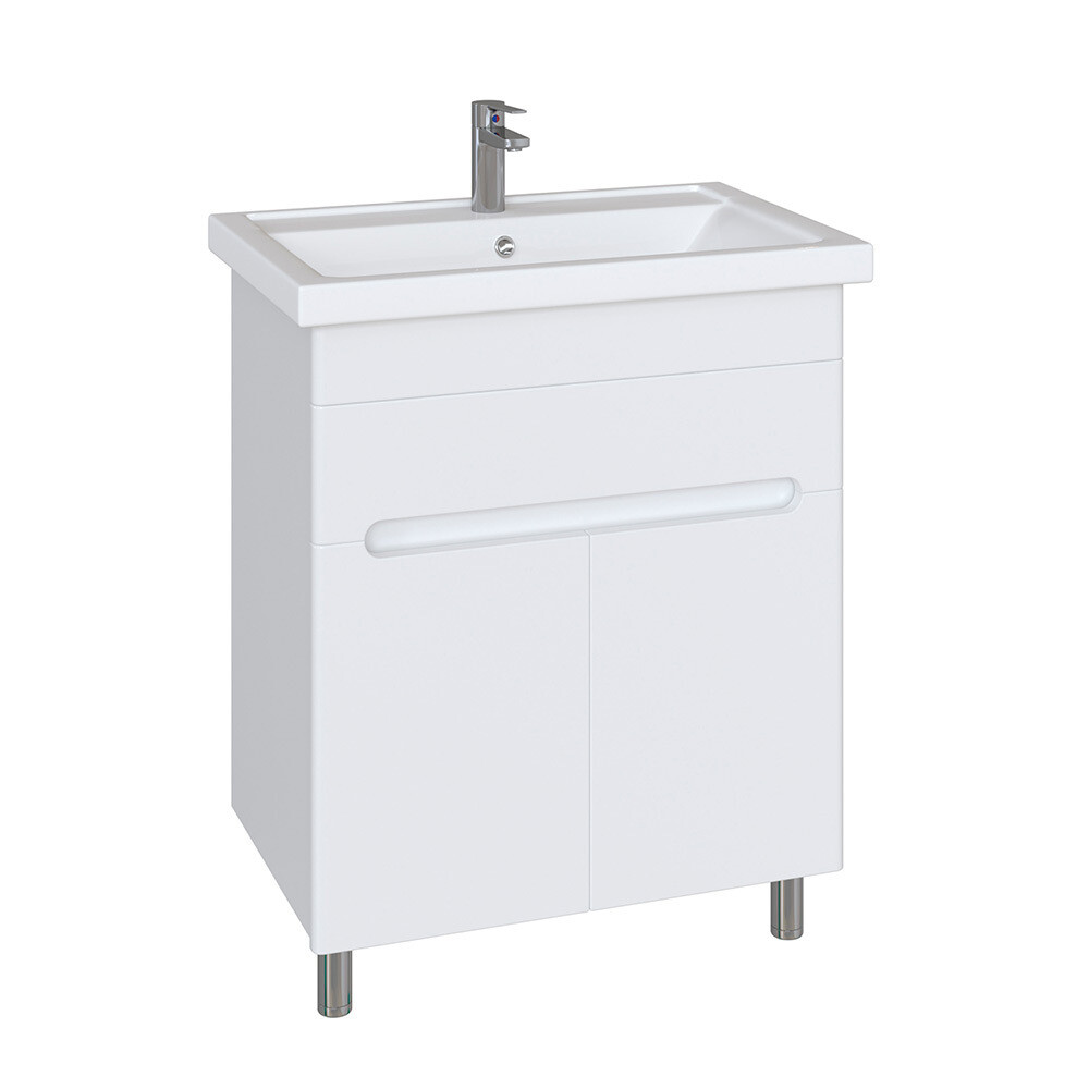 original-16612.jpg Комплект тумба с раковиной Sanstar Модена 70 см напольная белая (224.1-1.4.1.К) — изображение 1