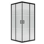 Душевой уголок Метакам Universal черный 90х90х185 см квадрат стекло прозрачное 6 мм (KKS_016528)