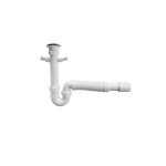 Сифон для мойки McAlpine 1 1/2х50 мм с выпуском d70 мм с двойным отводом с соединением 40 мм с пробкой (MRSK10)