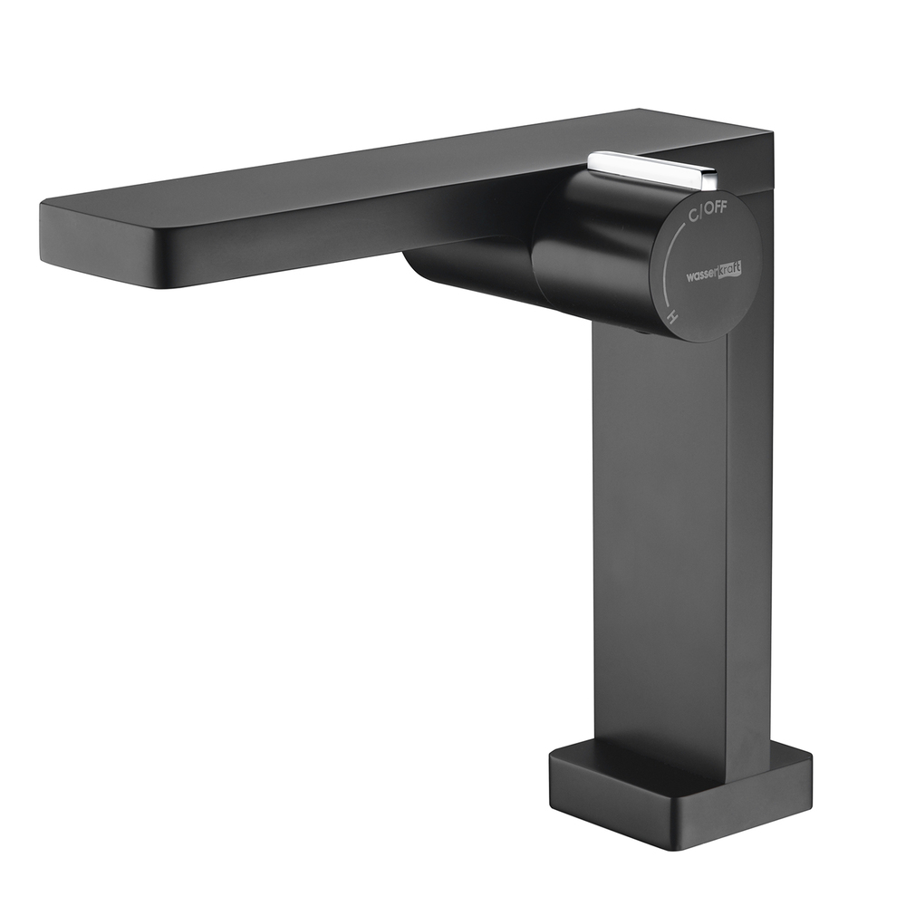 original-16955.jpg Смеситель для раковины WasserKraft Elbe черный однорычажный (7410) — изображение 1