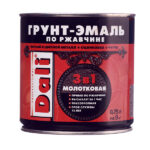 Грунт-эмаль по ржавчине 3в1 Dali серая молотковая глянцевая 0,75 л