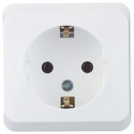 Розетка Systeme Electric Этюд накладная белая (PA16-003B)