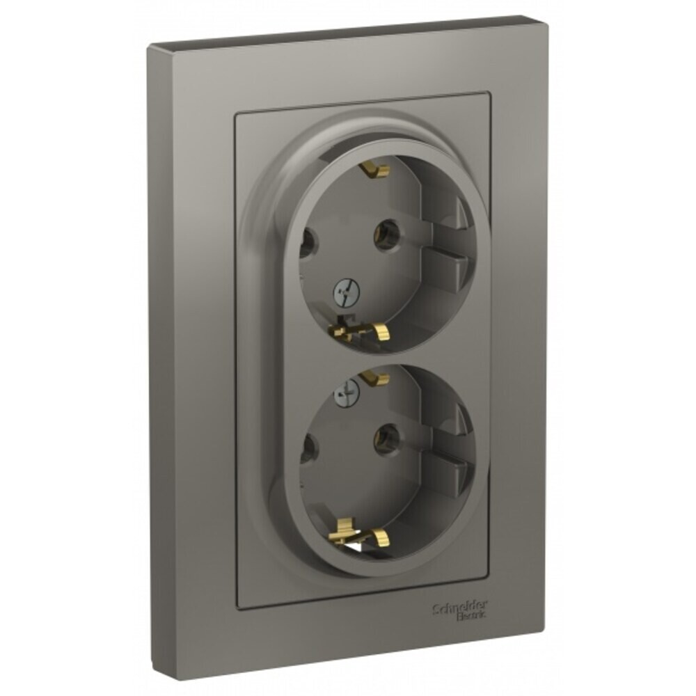 original-17408.jpg Розетка Systeme Electric AtlasDesign встраиваемая сталь (ATN000924) — изображение 1