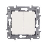 Выключатель Legrand Etika двухклавишный встраиваемый белый (672202)