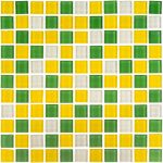 Мозаика Mir Mosaic Natural Color palette зеленая стеклянная 300х300х4 мм глянцевая