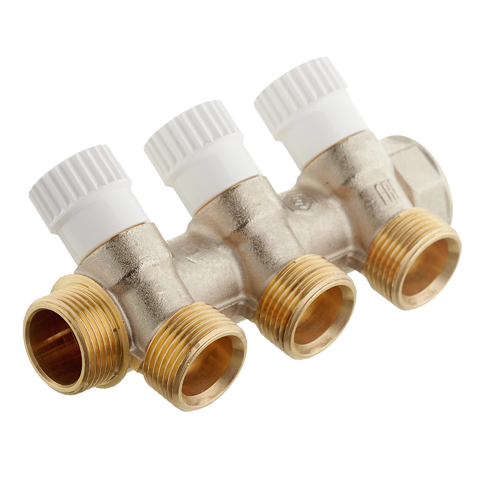 original-18247.jpg Коллектор Stout 3/4 ВР(г) х 3 выхода 3/4(ЕК) х 3/4 НР(ш) регулирующий (SMB 6851 343403) — изображение 1