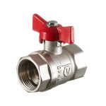Кран шаровой латунный Valtec 3/4 ВР(г) х 3/4 ВР(г) полнопроходной бабочка прямой (VT.122.N.05)