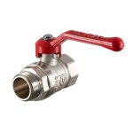 Кран шаровой латунный Valtec 3/4 ВР(г) х 3/4 НР(ш) полнопроходной ручка прямой (VT.121.N.05)