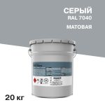 Грунт-эмаль по ржавчине 3в1 Brite Techno серая RAL 7040 гладкая матовая 20 кг