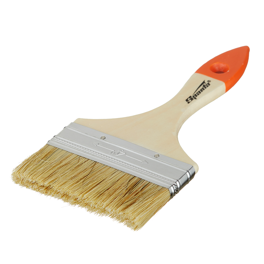 original-18978.jpg Кисть натуральная щетина деревянная ручка Sparta 100х9 мм для масляных краскок и лаков — изображение 1