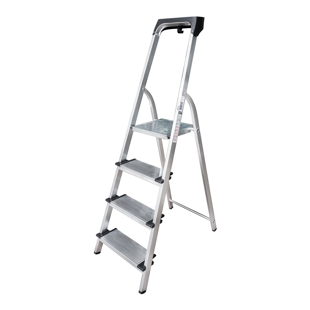 original-19034.jpg Стремянка алюминиевая 4 ступени 130 мм с лотком-органайзером 0,81 м Новая высота — изображение 1