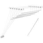 Сушилка для белья настенно-потолочная Violet Лифт 8,4 м 1400х430х1350 мм белая