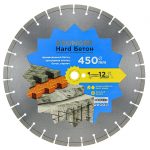 Диск алмазный по бетону Kronger Hard Бетон 450x25,4x3,5 мм сегментный мокрый/сухой рез (B200450H)