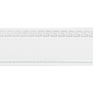 Бленда 68 мм для пластмассового карниза Тесей 350 см белый с хромом