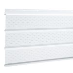 Софит металлический перфорированный Grand Line сигнальный белый RAL 9003 2000х357х0,45 мм